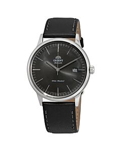 Men's 2nd Generation Bambino Leather Graphite Grey Dial