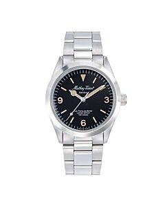 Men's 369 Stainless Steel Black Dial Watch