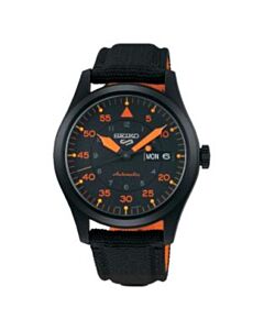 Men's 5 Sports Nylon Black Dial Watch