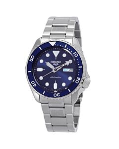 Men's 5 Sports Stainless Steel 1 Blue Dial Watch