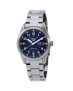 Men's 5 Sports Stainless Steel Blue Dial Watch