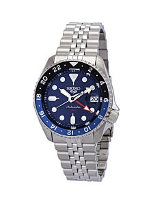 Men's 5 Sports Stainless Steel Blue Dial Watch
