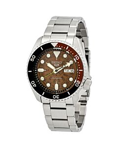 Men's 5 Sports Stainless Steel Brown Dial Watch