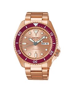 Men's 5 Sports Stainless Steel Rose Gold-tone Dial Watch