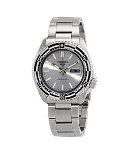 Men's 5 Sports Stainless Steel Silver Dial Watch