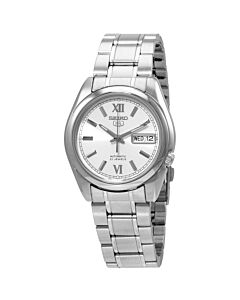 Mens-5-Stainless-Steel-Silver-Dial-Watch