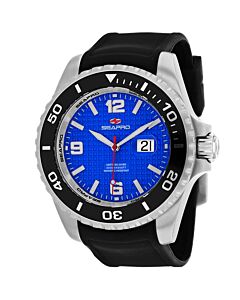 Men's Abyss 2000M Diver Watch Silicone Blue Dial Watch