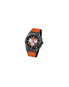 Men's Ace Genesis Chronograph Crocodile Leather Orange Dial Watch