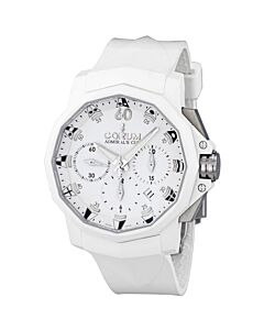 Men's Admirals Cup 44 Chronograph Rubber White Dial Watch