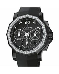Men's Admiral's Cup Chronograph Rubber Black Dial Watch