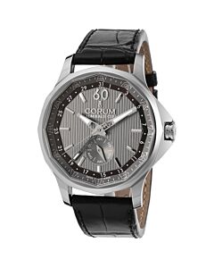 Men's Admiral's Cup Legend Leather Charcoal Dial Watch