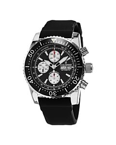 Men's Air Speed Chronograph Rubber Black Dial Watch