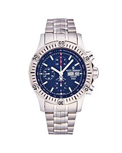 Men's Air speed Chronograph Stainless Steel Blue Dial Watch