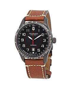 Men's Airboss Leather Black Dial