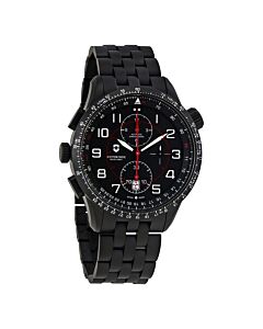 Men's Airboss Mach 9 Chronograph Stainless Steel Black Dial