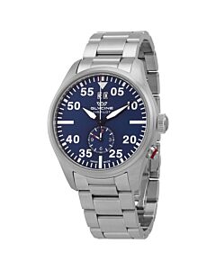 Men's Airpilot Chronograph Stainless Steel Blue Dial Watch