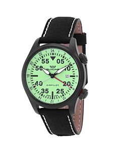 Men's Airpilot GMT 44 Fabric Green Dial Watch