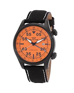 Men's Airpilot GMT Fabric Orange Dial Watch