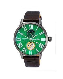 Men's AK2269 Leather Green (Open Heart) Dial Watch