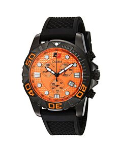 Men's Akron Rubber Orange Dial Watch