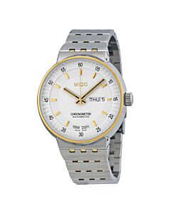 Men's All Dial Stainless Steel White Cream Dial Watch