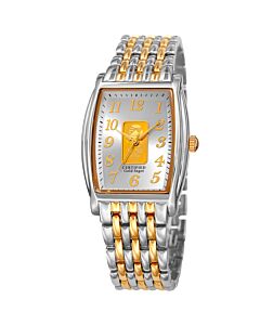 Men's Alloy Silver (Gold Bar) Dial Watch