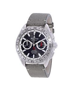 Men's Alpiner Chronograph Leather Grey Dial Watch
