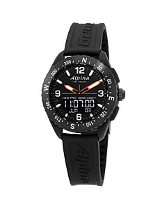 Men's Alpiner X Rubber Black Dial Watch