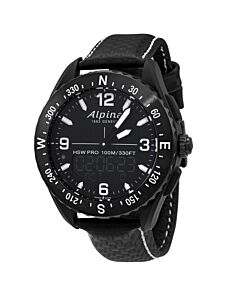 Men's Alpinerx Leather Black Dial Watch