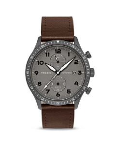 Men's Altitude Chronograph Genuine Leather Grey Dial Watch