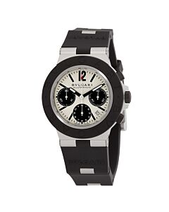Men's Aluminium Chronograph Rubber White Dial Watch