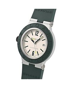 Men's Aluminum Rubber White Dial Watch