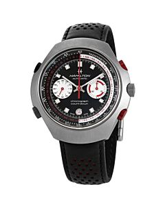 Men's American Classic Chronograph Leather Black Dial Watch