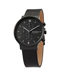 Men's Ancher (Eco) Leather Midnight Dial Watch
