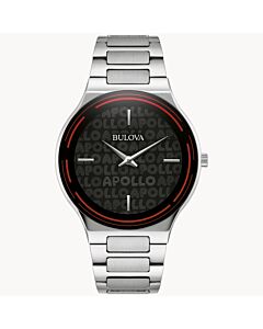 Men's Apollo Stainless Steel Black Dial Watch