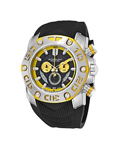 Men's Aquadiver Chronograph Rubber Black Dial Watch