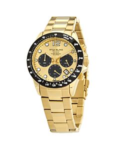 Men's Aquadiver Chronograph Stainless Steel Gold Dial Watch
