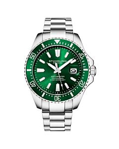 Men's Aquadiver Depthmaster Stainless Steel Green Dial Watch