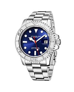 Men's Aquadiver Stainless Steel Blue Dial Watch