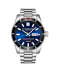 Men's Aquadiver Stainless Steel Blue Dial Watch
