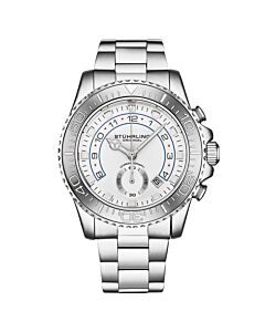 Men's Aquadiver Stainless Steel White Dial Watch