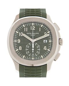 Mens-Aquanaut-Chronograph-Rubber-Green-Dial-Watch