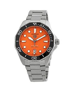 Men's Aquaracer Stainless Steel Orange Dial Watch