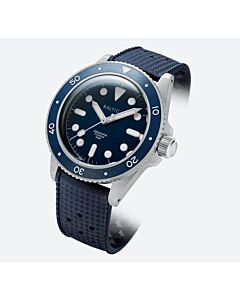 Men's Aquascaphe Leather Blue Dial Watch