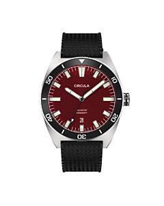 Men's Aquasport Ii Rubber Red Dial Watch