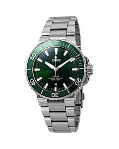 Men's Aquis Date Stainless Steel Green Dial