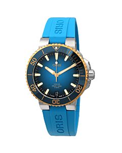 Men's Aquis Rubber Blue Dial Watch