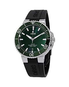 Men's Aquis Rubber Green Dial Watch