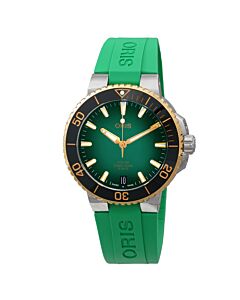 Men's Aquis Rubber Green Dial Watch