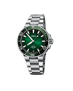Men's Aquis Stainless Steel Green Dial Watch